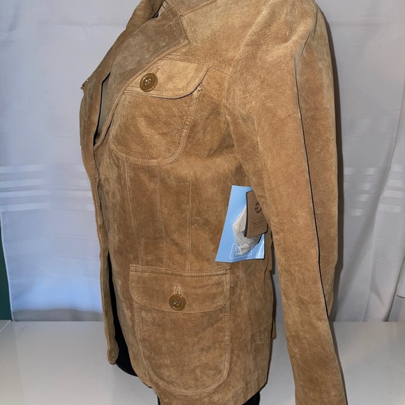 Denver Hayes light brown leather coat woman's - Picture 3 of 6